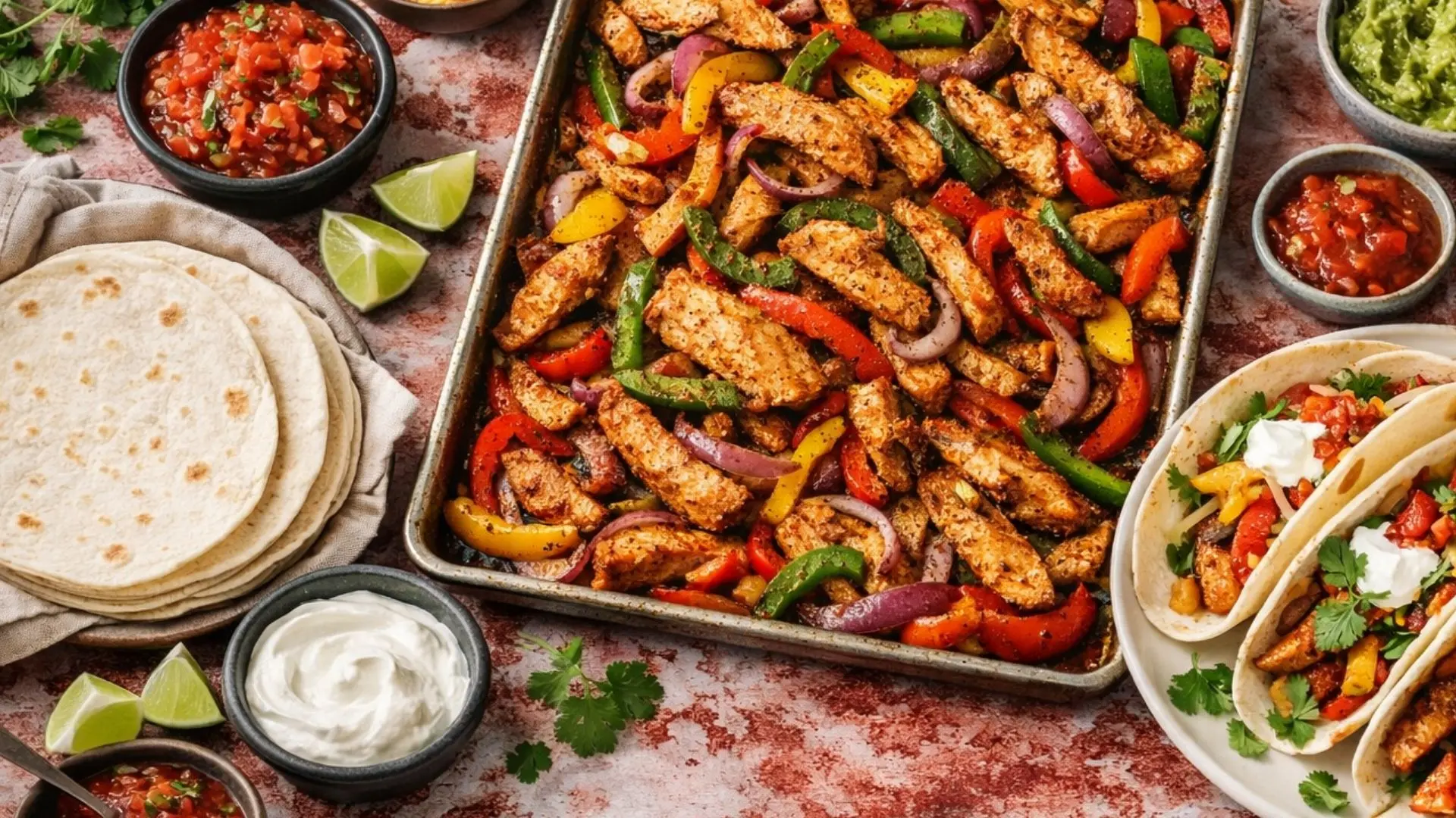 Dump-and-Bake Chicken Fajitas